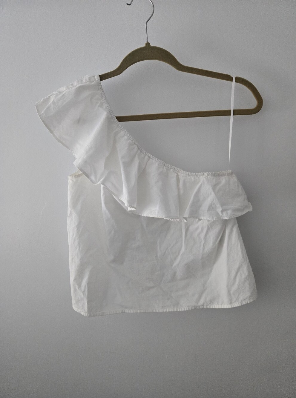 Banana Republic White One-Shoulder Top